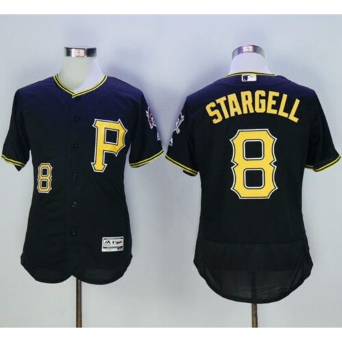 686346c3acc95_1 Pirates #8 Willie Stargell Black Flexbase Authentic Collection Stitched MLB Jersey
