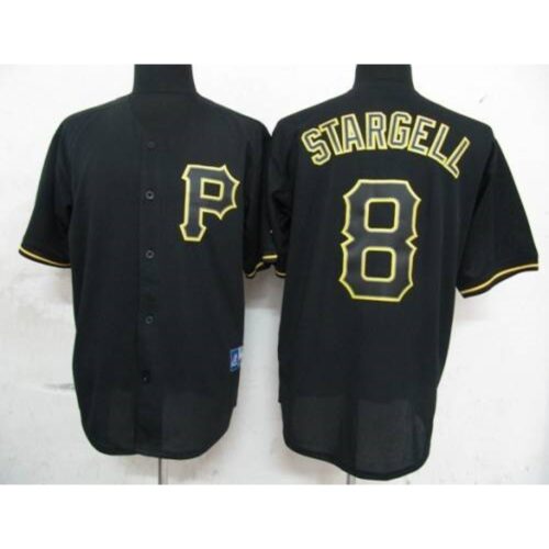 686346c6b170e_1 Pirates #8 Willie Stargell Black Fashion Stitched MLB Jersey