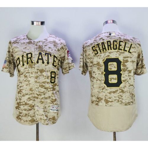 686346c9b17f2_1 Pirates #8 Willie Stargell Camo Flexbase Authentic Collection Stitched MLB Jersey