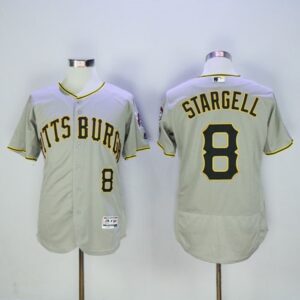 686346d570b54_1 Pirates #8 Willie Stargell Grey Flexbase Authentic Collection Stitched MLB Jersey