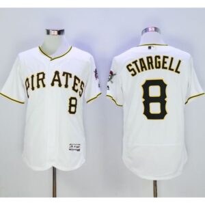 686346db8f775_1 Pirates #8 Willie Stargell White Flexbase Authentic Collection Stitched MLB Jersey