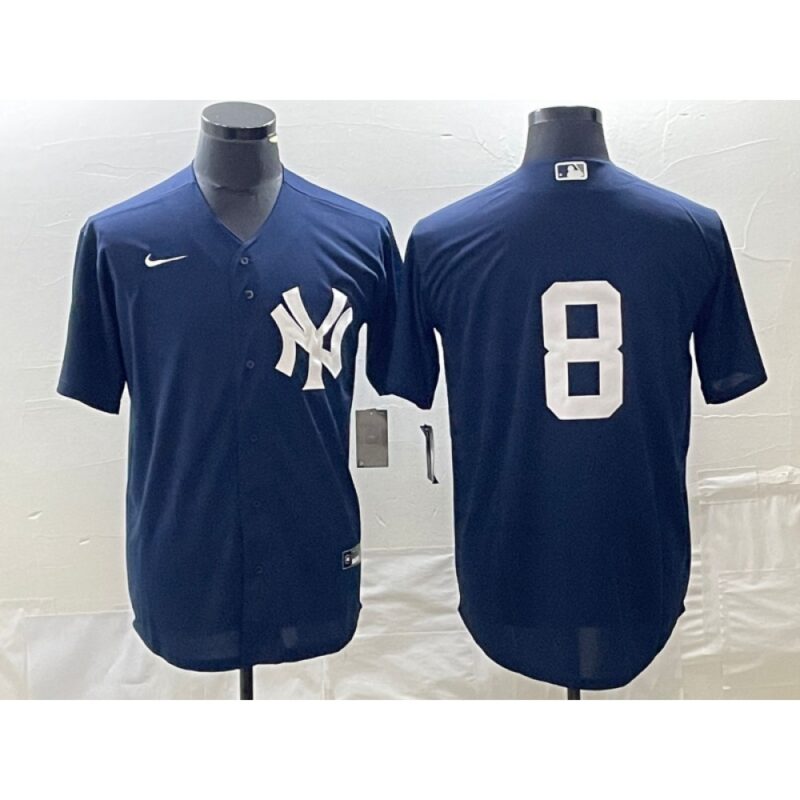 686346e1c841a_1 Men's New York Yankees #8 Yogi Berra Navy Cool Base Stitched Baseball Jersey