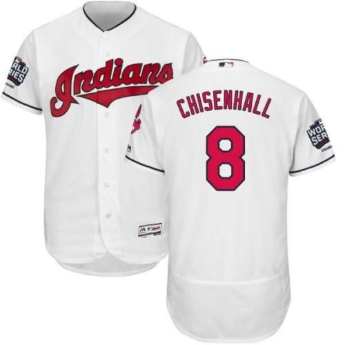 6863475bf3854_1 indians #8 Lonnie Chisenhall White Flexbase Authentic Collection 2016 World Series Bound Stitched MLB Jersey