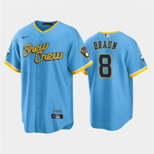 68634764c2f37_1 Men's Milwaukee Brewers #8 Ryan Braun 2022 Powder Blue City Connect Cool Base Stitched Jersey