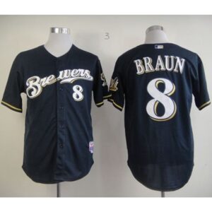 6863477486979_1 Brewers #8 Ryan Braun Stitched Blue MLB Jersey