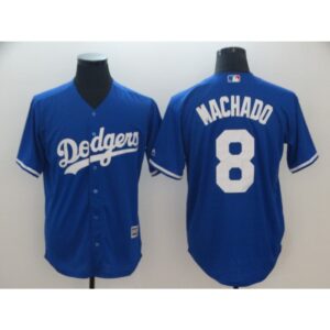 686347e75f255_1 Men's Los Angeles Dodgers #8 Manny Machado Royal Cool Base Player Stitched MLB Jersey