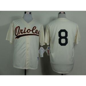 68634805c3387_1 Orioles #8 Cal Ripken Cream 1954 Turn Back The Clock Stitched MLB Jersey