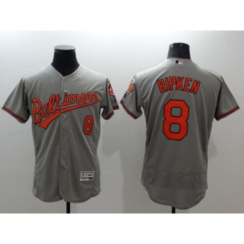6863480c6cc70_1 Orioles #8 Cal Ripken Grey Flexbase Authentic Collection Stitched MLB Jersey
