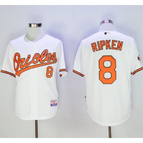 6863482151a4b_1 Orioles #8 Cal Ripken White Cool Base Stitched MLB Jersey