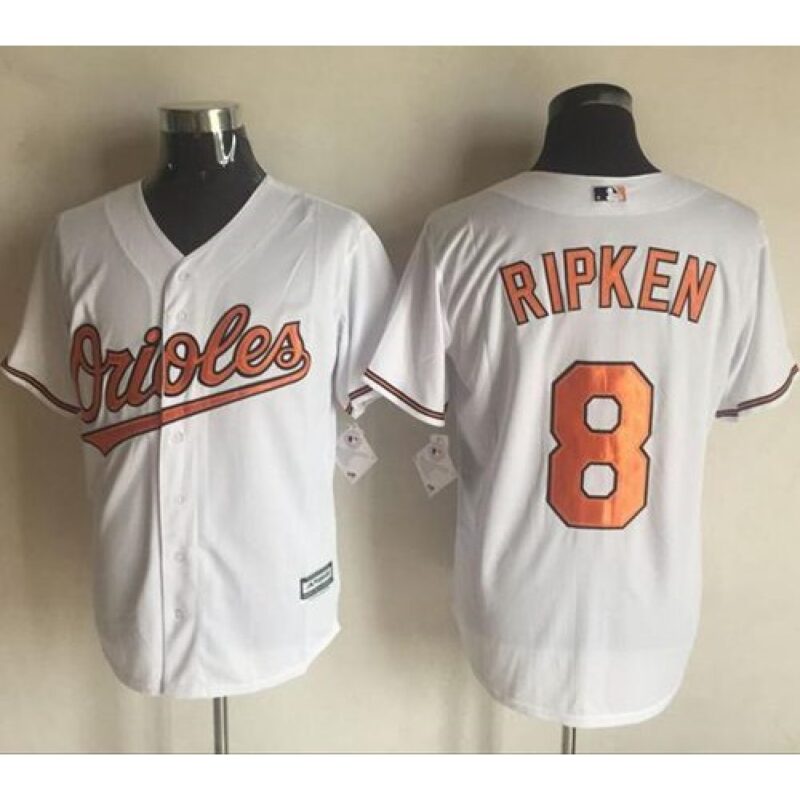 68634824258c7_1 Orioles #8 Cal Ripken White New Cool Base Stitched MLB Jersey