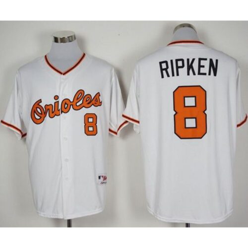 6863482d87ef2_1 Orioles #8 Cal Ripken White 1966 Turn Back The Clock Stitched MLB Jersey