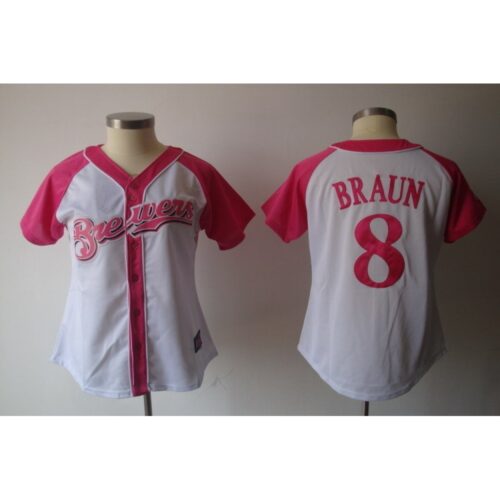 68634831012a4_1 Women's Milwaukee Brewers #8 Ryan Braun White Splash Fashion Stitched MLB Jersey