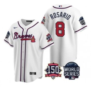 6863485f7a720_1 Men's Atlanta Braves #8 Eddie Rosario 2021 White World Series With 150th Anniversary Patch Cool Base Stitched Jersey