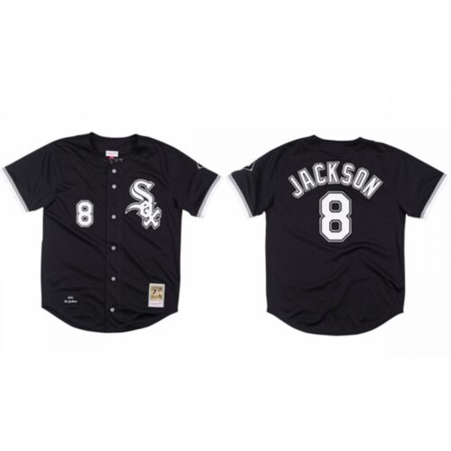 68634928408e4_1 Men's Chicago White Sox #8 Bo Jackson Black Stitched Jersey