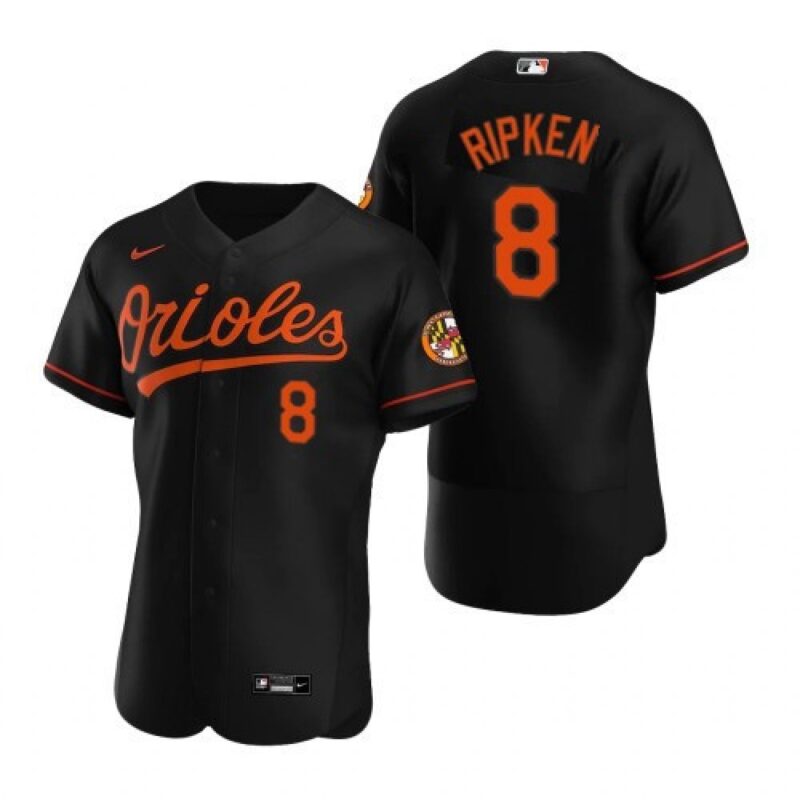 686349431139c_1 Men's Baltimore Orioles #8 Cal Ripken Jr. Black Flex Base Stitched Jersey