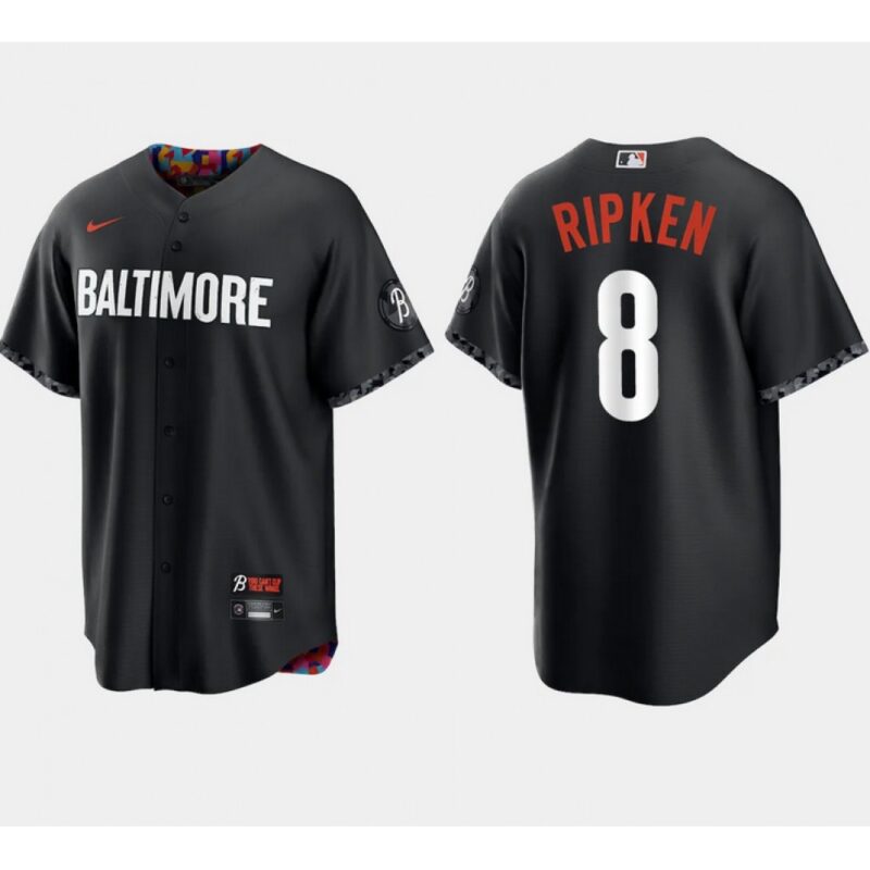 6863494f1a3ee_1 Men's Baltimore Orioles #8 Cal Ripken Jr. Black 2023 City Connect Cool Base Stitched Baseball Jersey