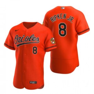 6863495802e71_1 Men's Baltimore Orioles #8 Cal Ripken Jr. Orange Flex Base Stitched Jersey