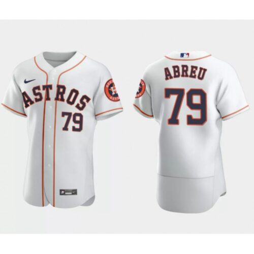 68634992e4617_1 Men's Houston Astros #79 Jose Abreu White Flex Base Stitched Jersey