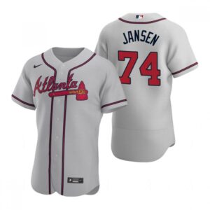 6863499ed8f95_1 Men's Atlanta Braves #74 Kenley Jansen Grey Flex Base Stitched Baseball Jersey