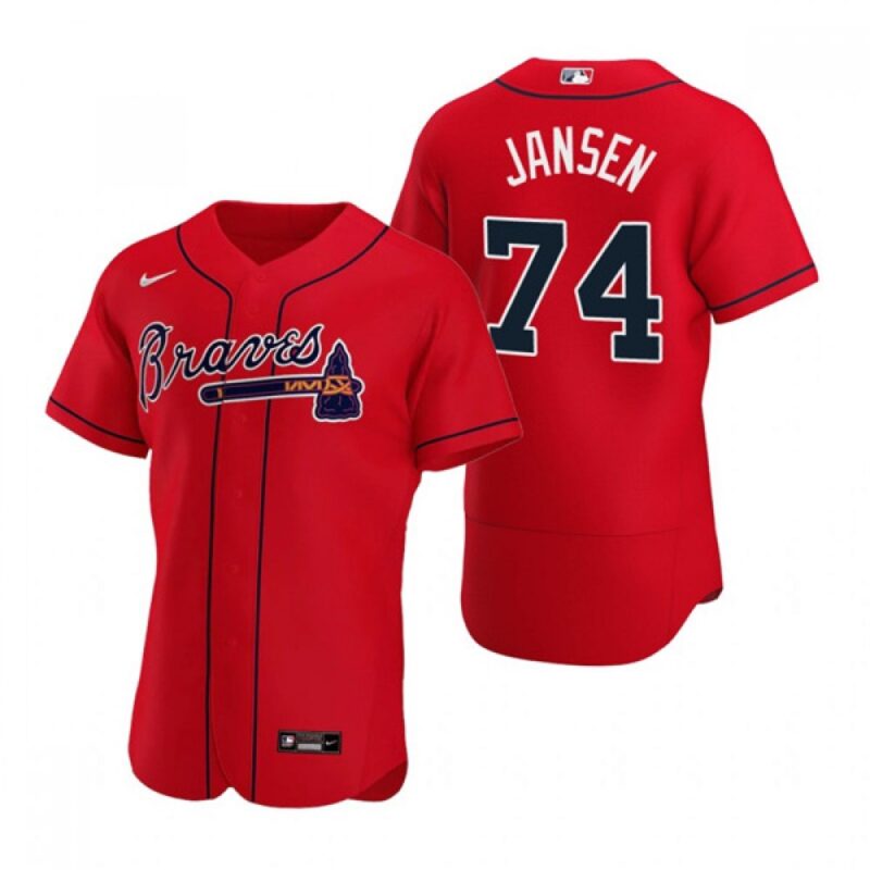686349add5659_1 Men's Atlanta Braves #74 Kenley Jansen Red Flex Base Stitched Baseball Jersey
