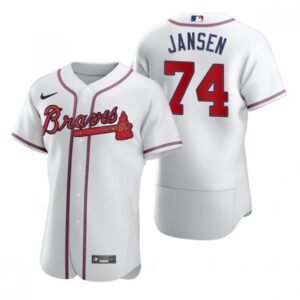 686349b3e4a04_1 Men's Atlanta Braves #74 Kenley Jansen White Flex Base Stitched Baseball Jersey