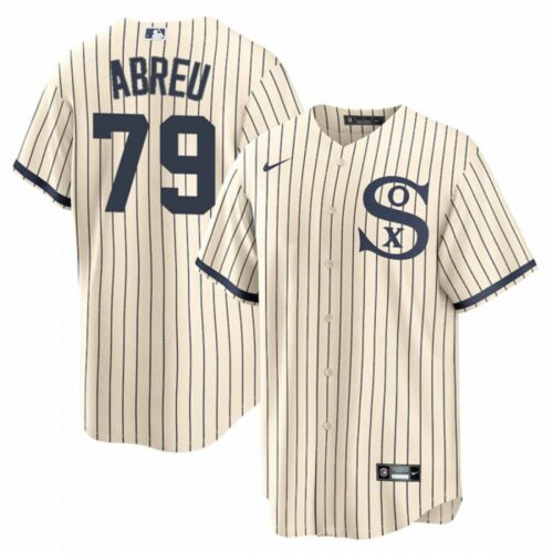 68634a0509688_1 Men's Chicago White Sox #79 Jose Abreu 2021 Cream/Navy Name&Number Field of Dreams Cool Base Stitched Jersey