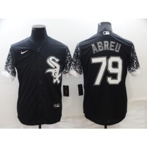 68634a0b73db9_1 Men's Chicago White Sox #79 Jose Abreu Black Cool Base Stitched Jersey