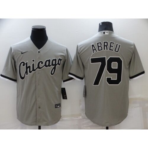 68634a0edac03_1 Men's Chicago White Sox #79 Jose Abreu Grey Cool Base Stitched Jersey