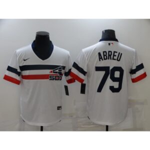 68634a43c482f_1 Men's Chicago White Sox #79 Jose Abreu White Cool Base Stitched Jersey