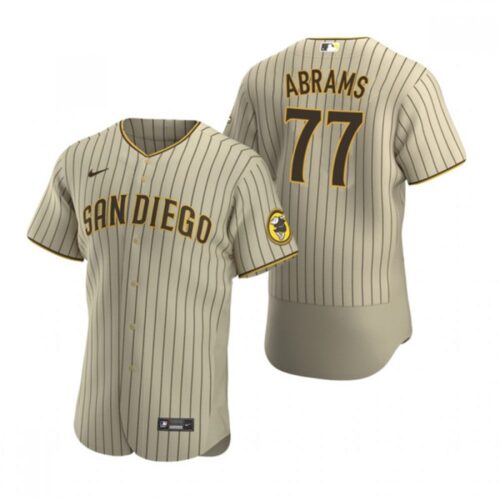 68634a65db77f_1 Men's San Diego Padres #77 C.J. Abrams Tan Flex Base Stitched Baseball Jersey