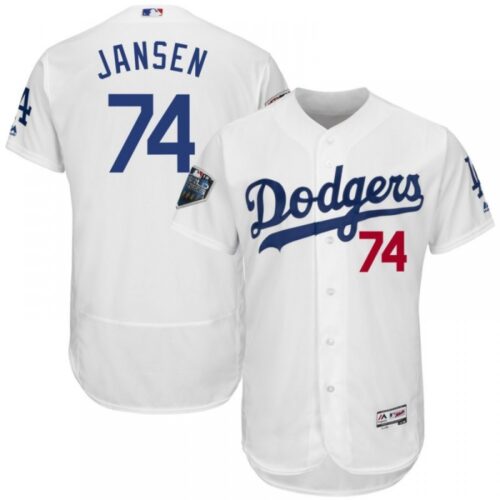 68634a720c0d0_1 Men's Los Angeles Dodgers #74 Kenley Jansen White Flex Base Stitched MLB Jersey