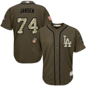 68634a75afd82_1 Dodgers #74 Kenley Jansen Green Salute to Service Stitched MLB Jersey