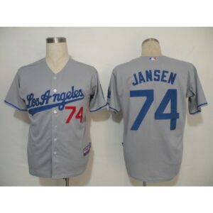 68634a78ab95b_1 Dodgers #74 Kenley Jansen Grey Cool Base Stitched MLB Jersey