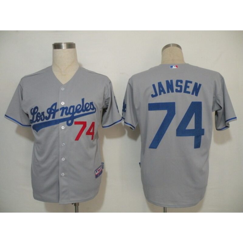 68634a78ab95b_1 Dodgers #74 Kenley Jansen Grey Cool Base Stitched MLB Jersey