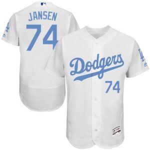 68634a7ec2c03_1 Dodgers #74 Kenley Jansen White Flexbase Authentic Collection 2016 Father's Day Stitched MLB Jersey