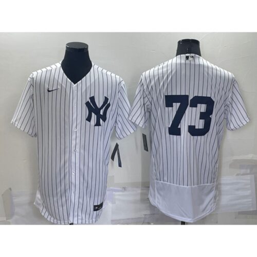 68634a92887bc_1 Men's New York Yankees #73 Michael King White Flex Base Stitched Baseball Jersey