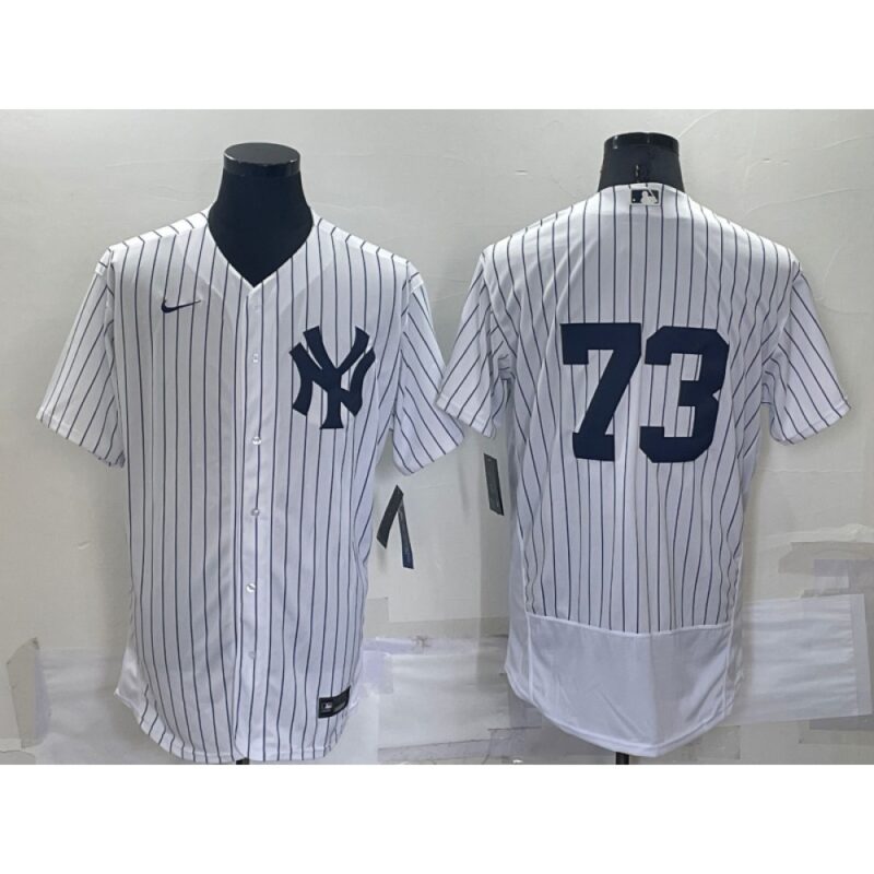 68634a92887bc_1 Men's New York Yankees #73 Michael King White Flex Base Stitched Baseball Jersey