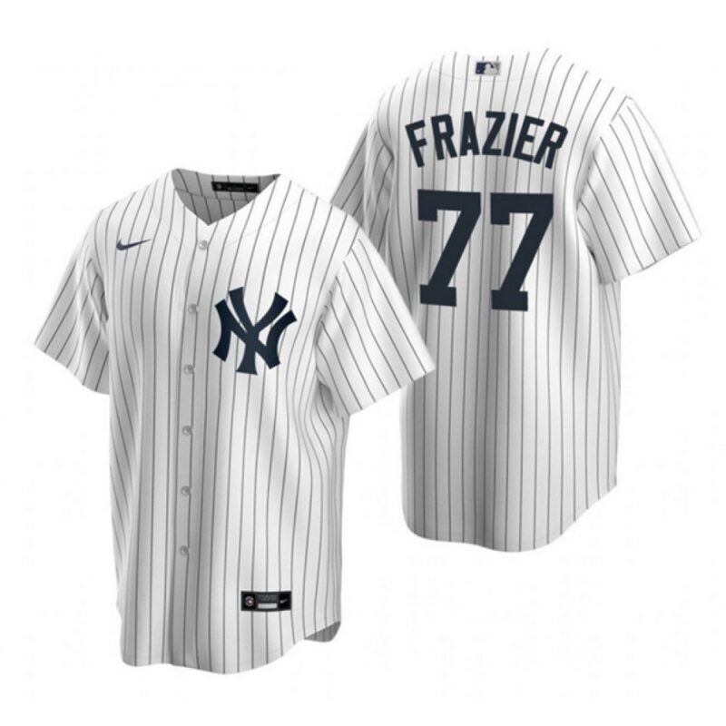 68634a98bcc8c_1 Men's New York Yankees #77 Clint Frazier White Cool Base Stitched Jersey