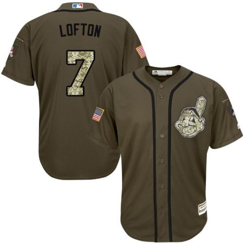 68634ae4de985_1 indians #7 Kenny Lofton Green Salute to Service Stitched Youth MLB Jersey