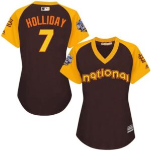68634af54c14f_1 Cardinals #7 Matt Holliday Brown 2016 All-Star National League Women's Stitched MLB Jersey