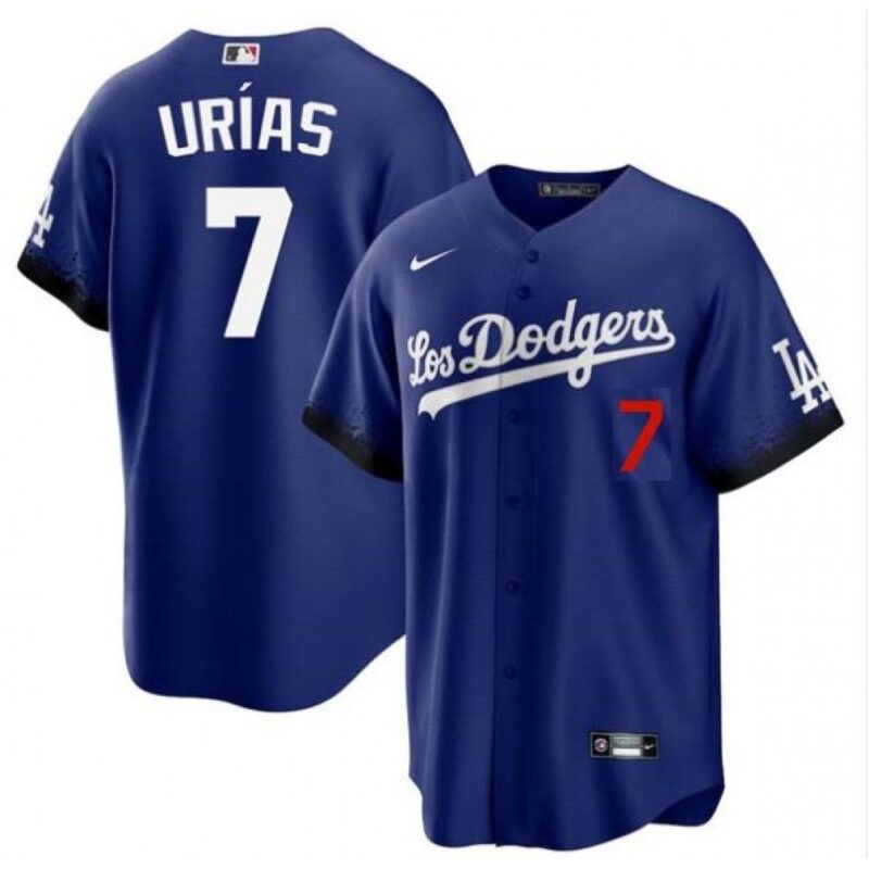 68634b7119ce7_1 Youth Los Angeles Dodgers #7 Julio Urias 2021 Royal City Connect Cool Base Stitched Baseball Jersey