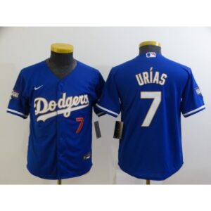 68634b73b3cad_1 Youth Los Angeles Dodgers #7 Julio Urias Royal Cool Base Stitched Baseball Jersey