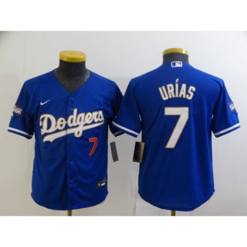 68634b73b3cad_1 Youth Los Angeles Dodgers #7 Julio Urias Royal Cool Base Stitched Baseball Jersey
