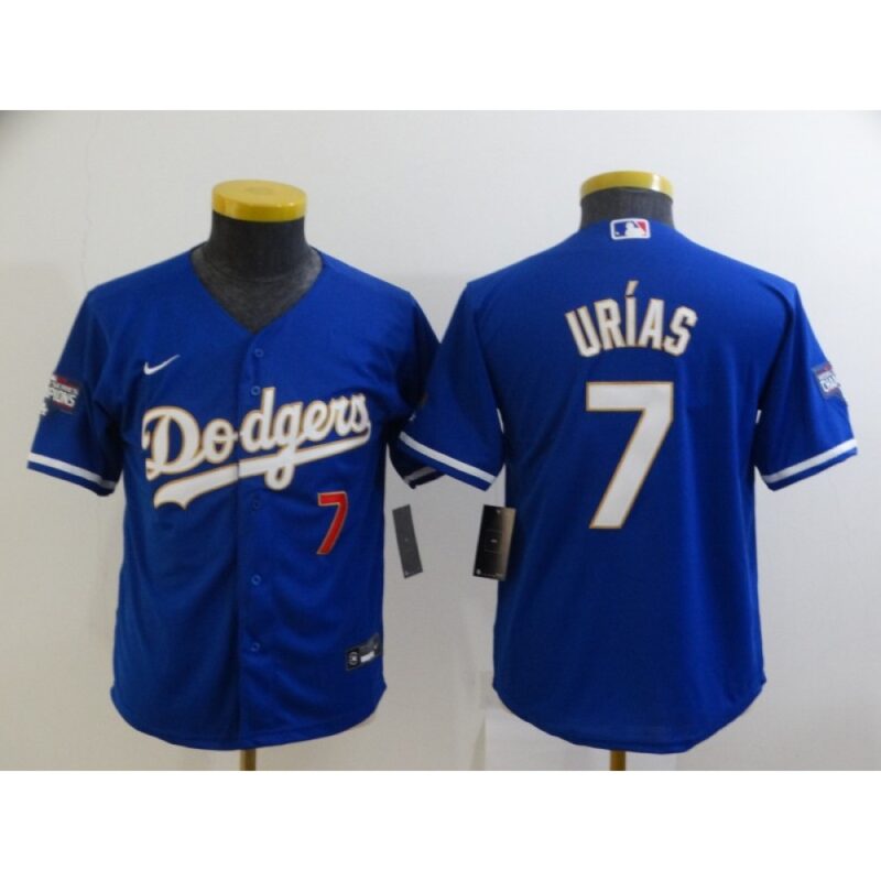 68634b73b3cad_1 Youth Los Angeles Dodgers #7 Julio Urias Royal Cool Base Stitched Baseball Jersey