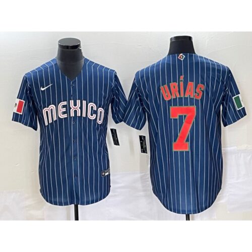 68634c3922e76_1 Men's Mexico Baseball #7 Julio Urias 2023 Navy World Baseball Classic Stitched Jersey
