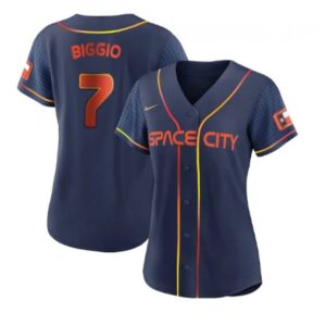 68634cbe8f0f0_1 Women's Houston Astros #7 Craig Biggio 2022 Navy City Connect Stitched Jersey(Run Small)
