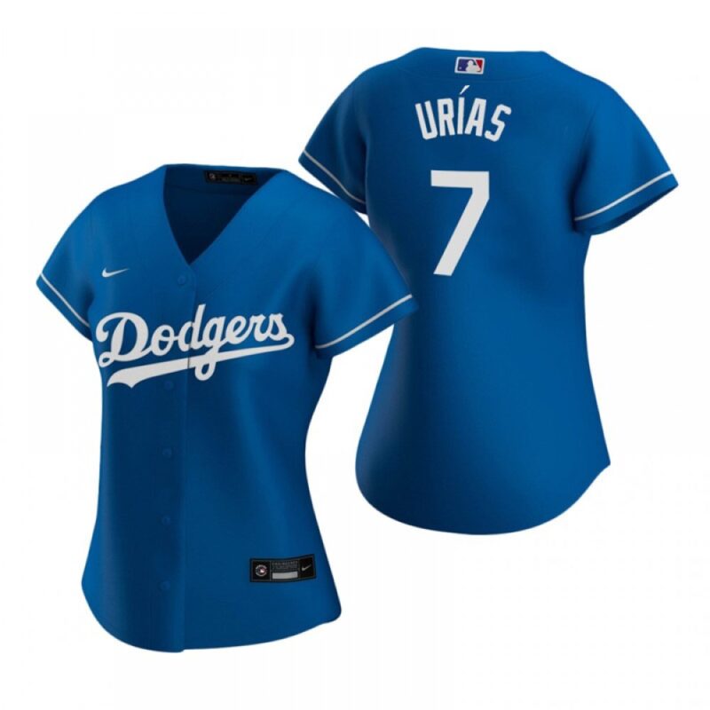 68634cea225ae_1 Women's Los Angeles Dodgers #7 Julio Urias Blue Stitched MLB Jersey(Run Small)