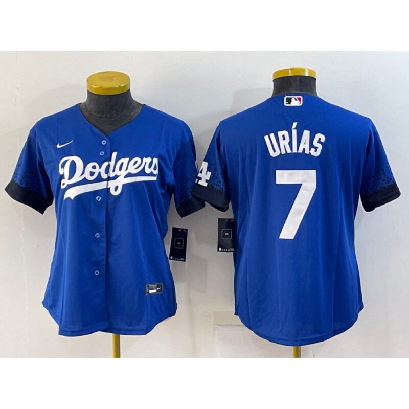 68634cfa74c60_1 Women's Los Angeles Dodgers #7 Julio Urias Royal Cool Base Stitched Baseball Jersey(Run Small)