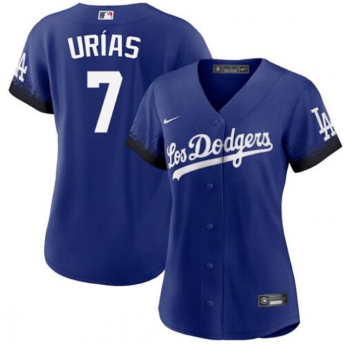 68634d00011f3_1 Women's Los Angeles Dodgers #7 Julio Urias 2021 Royal City Connect Cool Base Stitched Baseball Jersey(Run Small)