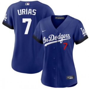 68634d02df054_1 Women's Los Angeles Dodgers #7 Julio Urias 2021 Royal City Connect Cool Base Stitched Baseball Jersey(Run Small)